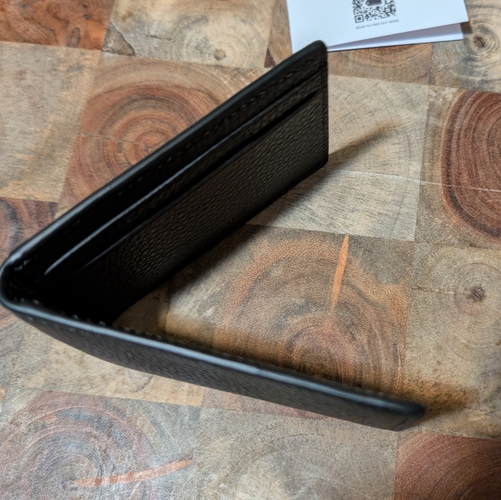 Coach Pebbled Leather Compact Billfold Wallet Nwt ❤️ - Picture 6 of 7